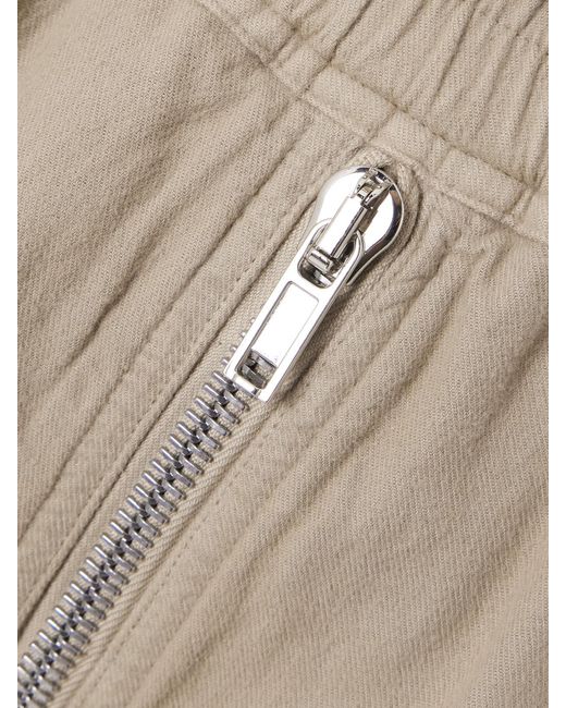 Rick Owens Natural Jumbo Belas Cotton-Twill Wide-Leg Cargo Pants
