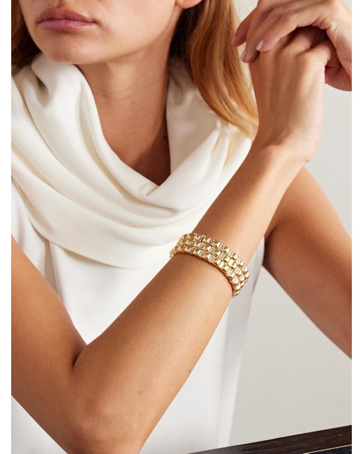 Roxanne Assoulin Metallic Set Of Three-Tone Crystal Bracelets