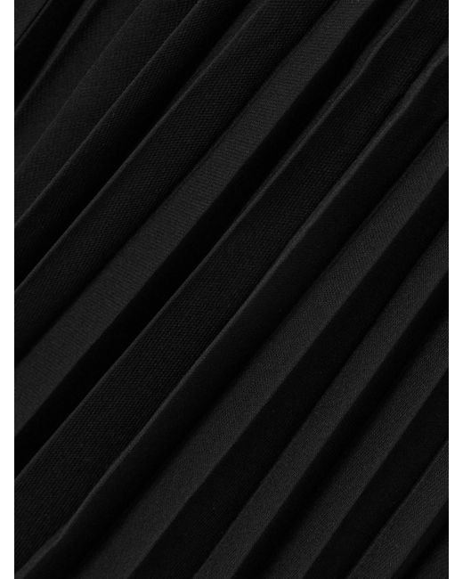 Veronica de Piante Black Iris Neckholder-Maxikleid Aus Crêpe Mit Plissee
