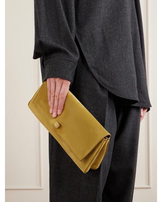 Khaite Natural Audrey Suede Clutch