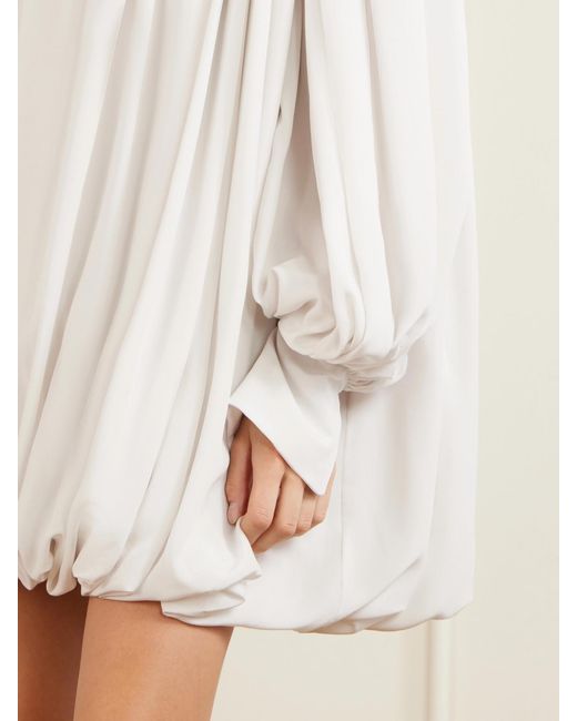Calvin Klein White Allegra Belted Silk Crepe De Chine
