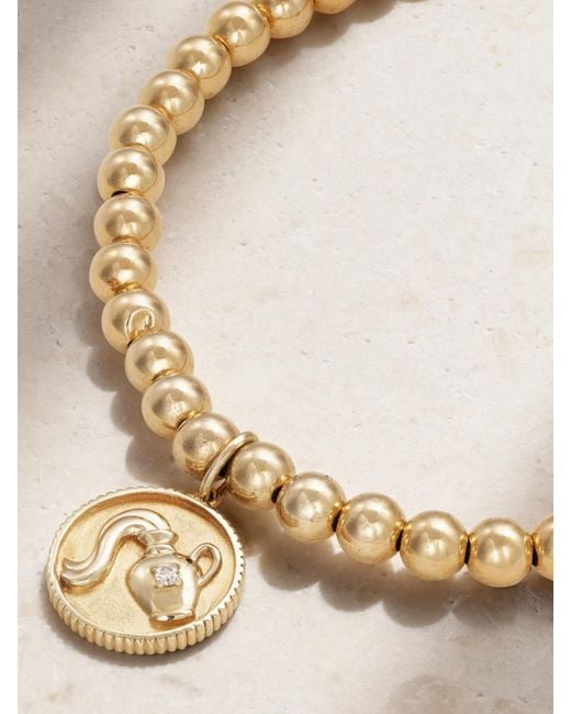 Sydney Evan Metallic Aquarius 14-Karat Diamond Bracelet