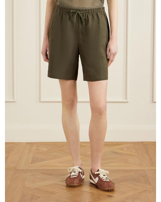 Aimé Leon Dore Green Linen Shorts