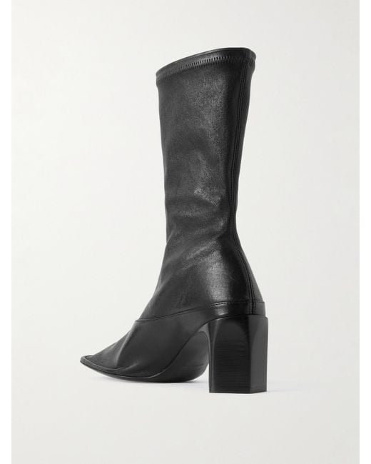 Jil Sander Black Leather Ankle Boots