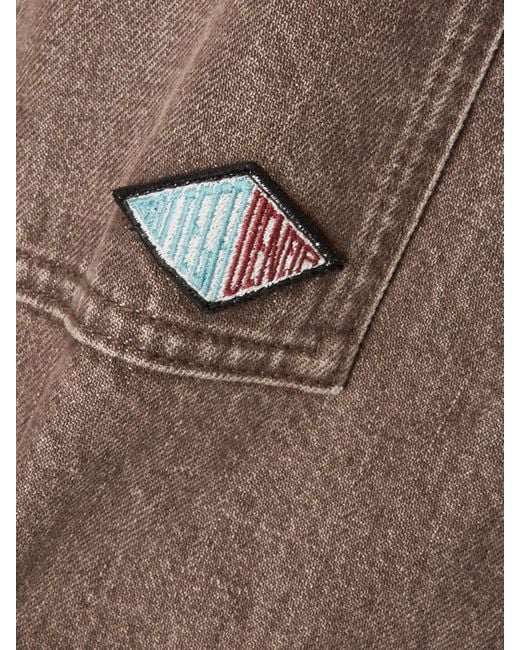 Bottega Veneta Brown Appliquéd Suede-Trimmed Denim Jacket