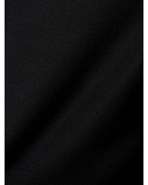 Salon 1884 Black Catullo Cropped Cotton And Silk-Blend Flared Pants