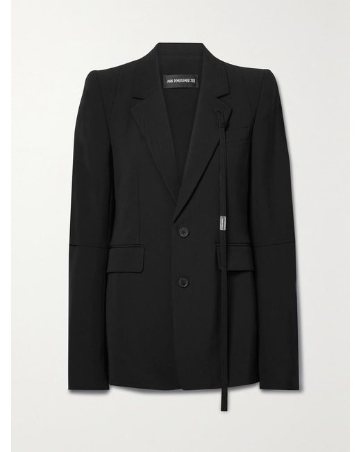 Ann Demeulemeester Black Rachele Twill Blazer