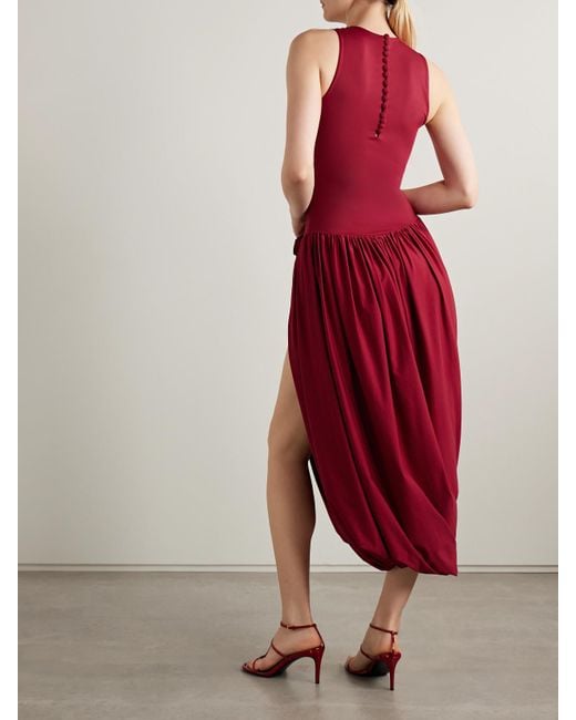 Maygel Coronel Red Marsalina Midikleid Aus Stretch-Jersey