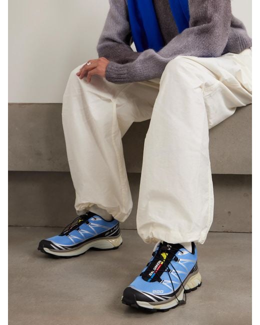 Salomon Blue Xt-6 Sneakers Aus Mesh Mit Gummibesätzen