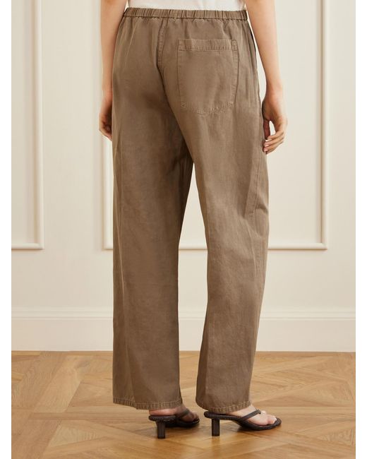 Citizens of Humanity Natural Aurora Cotton And Linen-Blend Wide-Leg Pants