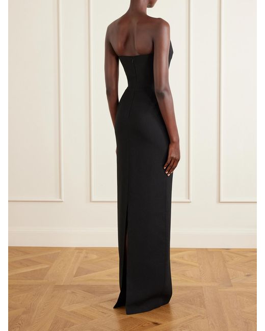 Ilkyaz Ozel Black Fuji Crepe Gown