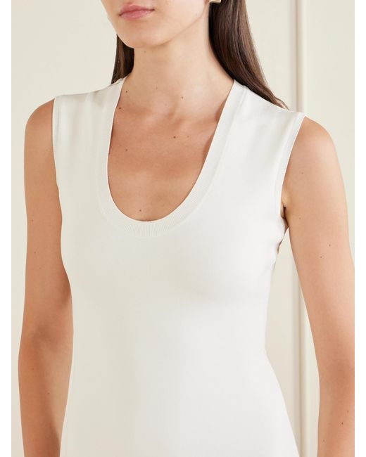 Stella McCartney White Jersey Midi Dress