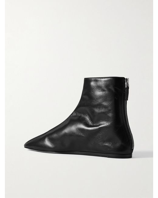 Le Monde Beryl Black Luna Leather Ankle Boots