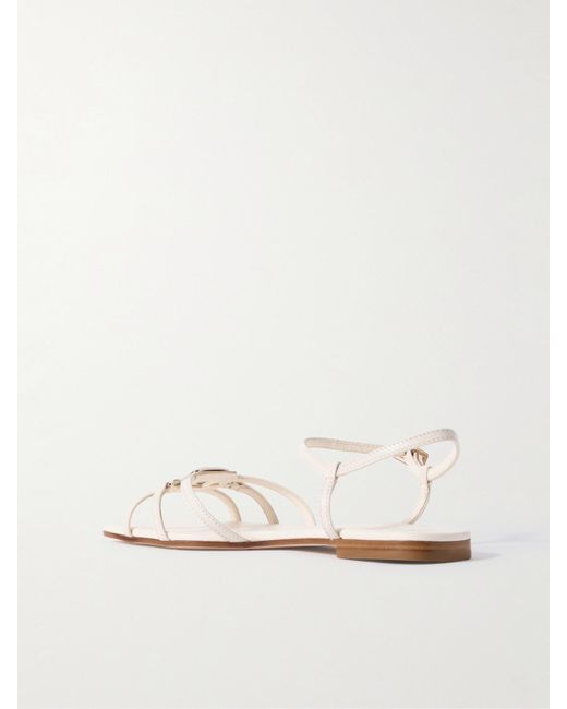 Roger Vivier Women's White Viv' By The Sea Leather Sandals