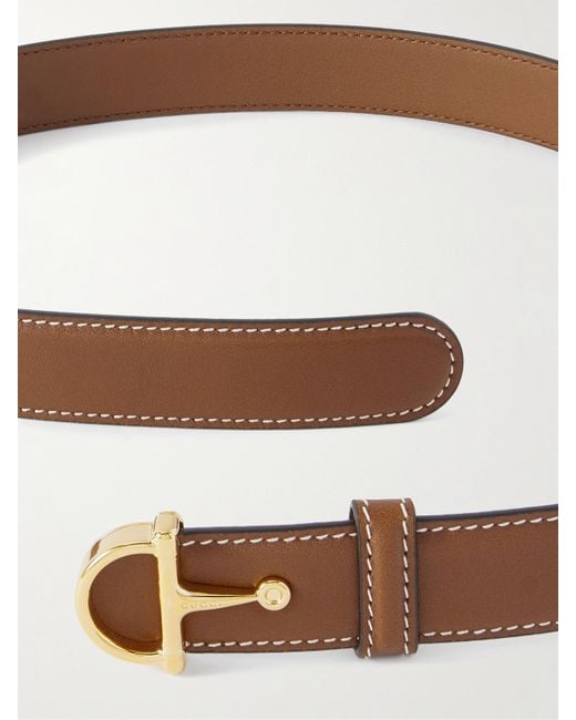 Gucci Brown Horsebit-Detailed Leather Belt