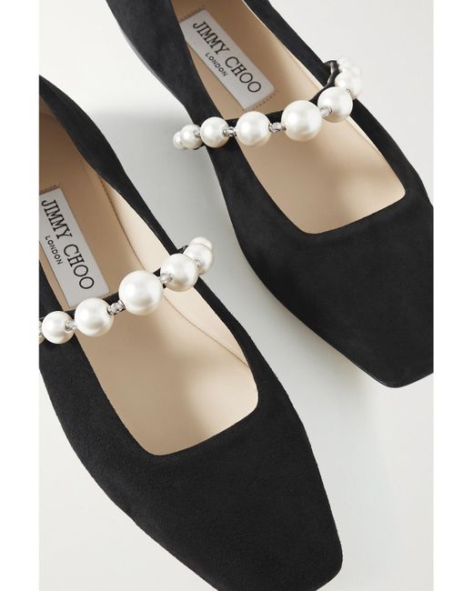 Ballerines En Daim À Ornements Ade Jimmy Choo en coloris Black