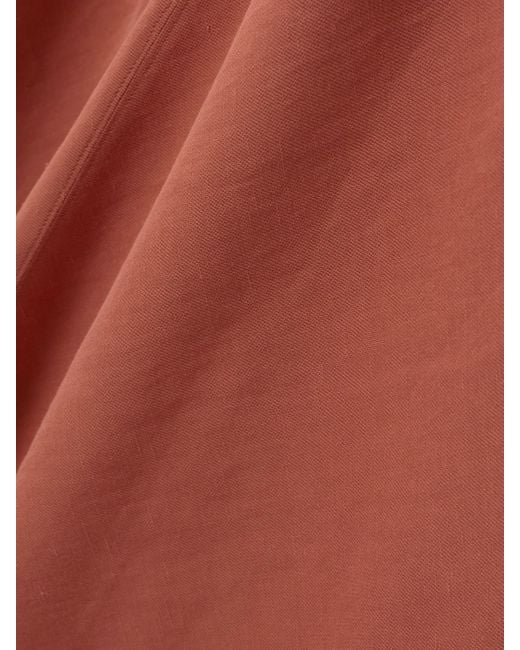 Brunello Cucinelli Natural Midikleid Aus Twill Mit Verzierungen