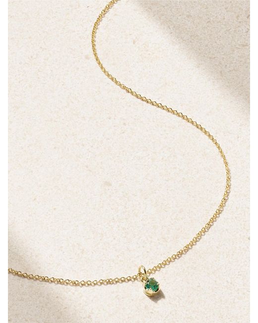 Jennifer Meyer Natural Kette Aus 18 Karat Mit Smaragd