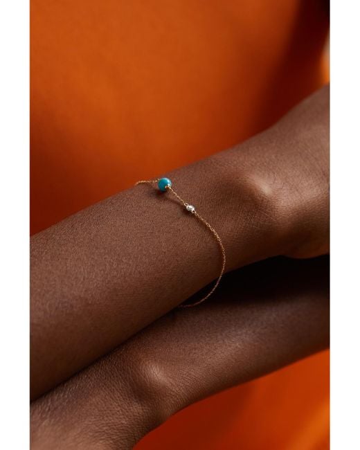 Mateo Natural Dot 14-Karat, And Diamond Bracelet