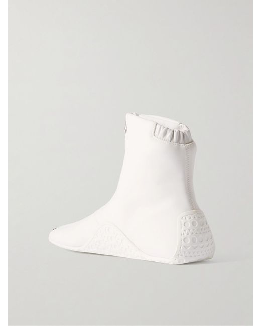 Alaïa Natural Basket Neoprene High-Top Sneakers