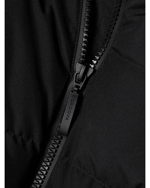 CORDOVA Black Meribel Hooded Quilted Recycled Down Ski Jacket