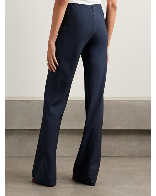 Kallmeyer Blue Adira Twill Wide-Leg Pants