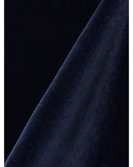 Blazé Milano Blue Coci Cotton-Velvet Mini Skirt