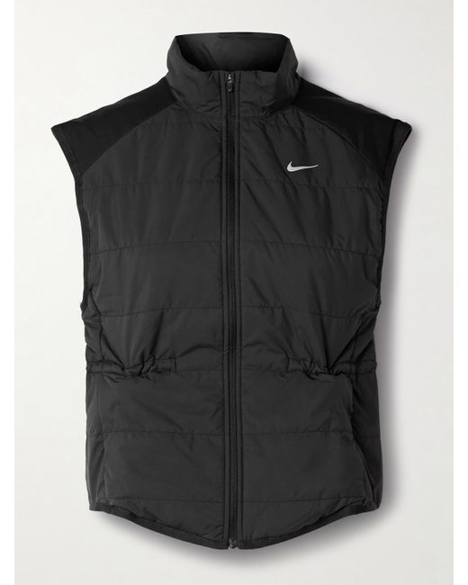 Nike Black Swift Quilted Therma-Fit Turtleneck Vest