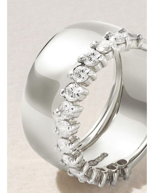 Yvonne Léon Gray Grignotée 18-Karat Diamond Ring