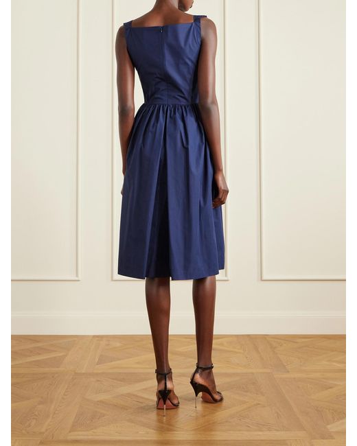 Vivienne Westwood Blue Sunday Gathered Cotton-Poplin Midi Dress