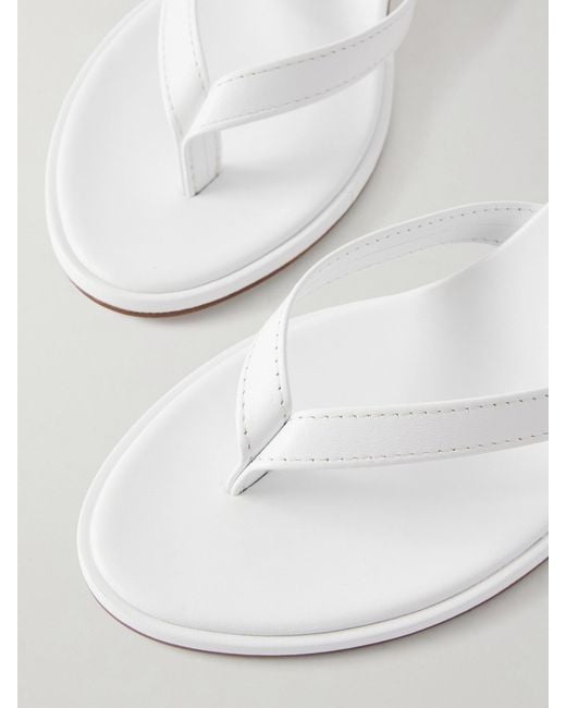 Aeyde White Daphne Leather Sandals