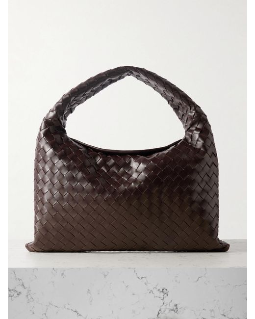 Bottega Veneta Brown Hop Small Intrecciato Leather Tote