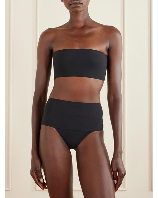 Alaïa Black Stretch-Jersey Bikini