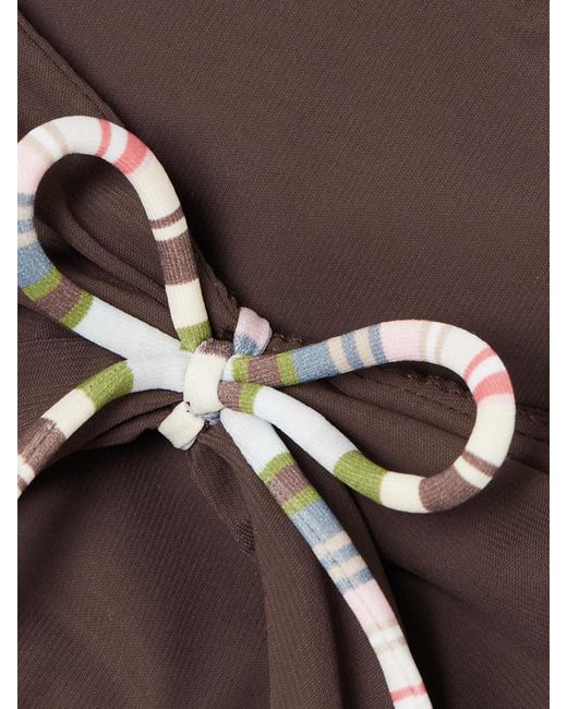 Faithfull The Brand Brown Bandol Recycled Bandeau Bikini