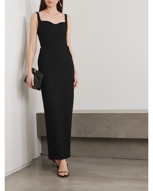 black scuba maxi dress Coast Women's Organza Bow One Shoulder Scuba Crepe Maxi Dress in Black | Size: 12