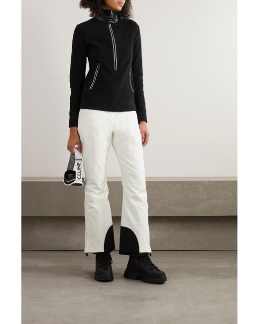 Moncler Black Shell-Trimmed Half-Zip Fleece Jacket