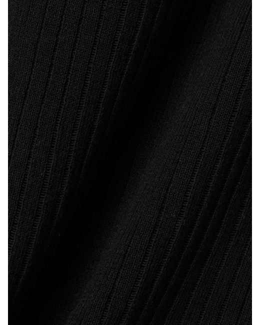 Nili Lotan Black Wrenley Ribbed Cotton Tank