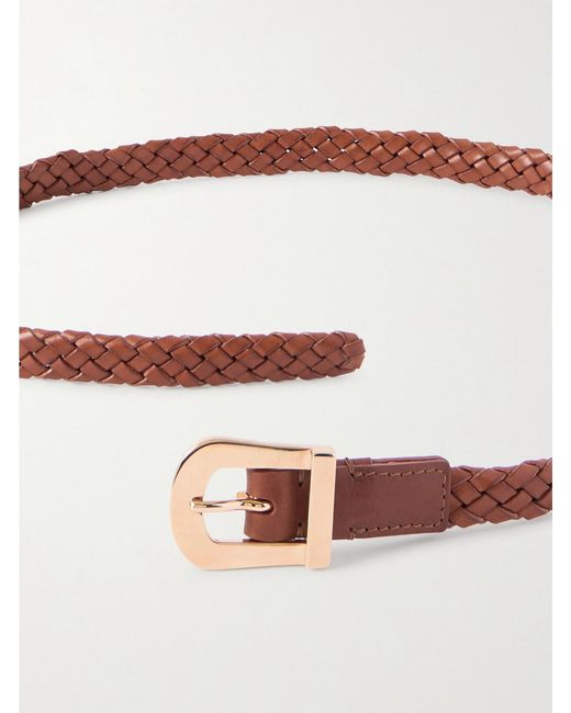 Gabriela Hearst Pink Marija Woven Leather Belt