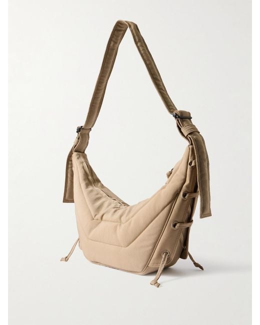 Lemaire Natural Soft Game Small Quilted Canvas Shoulder Bag