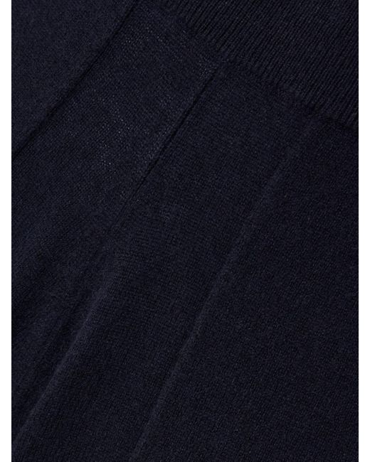 Allude Blue Wool And Cashmere-Blend Tapered Track Pants