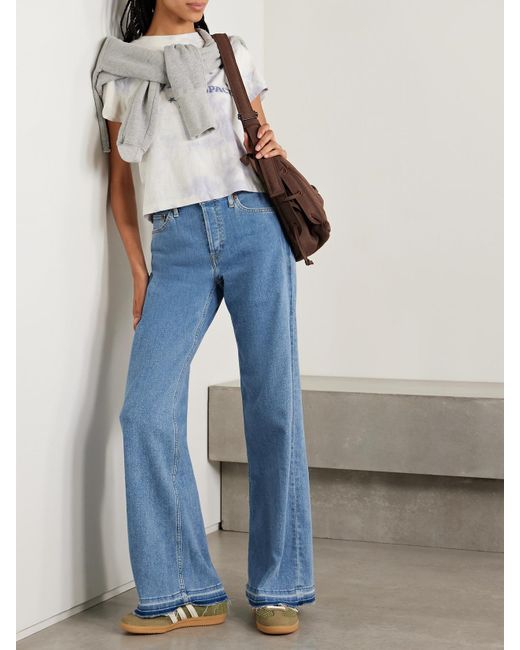 Re/done Blue Halbhohe Jeans Mit Weitem Bein