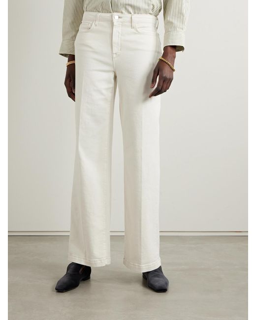 Jean Large Taille Haute En Coton Mélangé Stretch Scottie L'Agence en coloris White