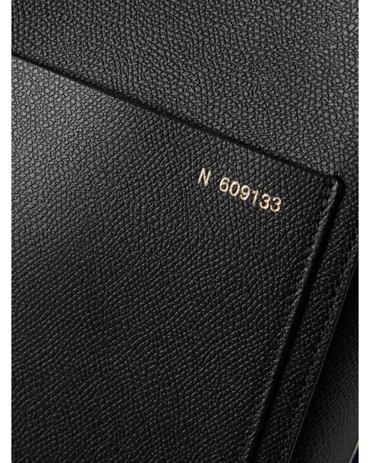 Valextra Black Kleine Beuteltasche Aus Strukturiertem Leder