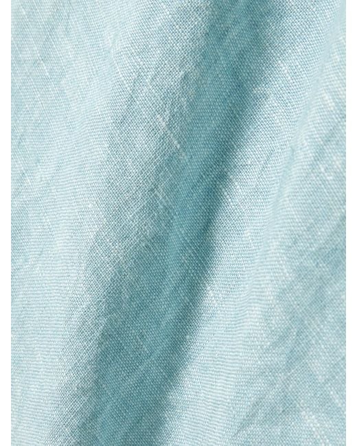 Suzie Kondi Blue Anesi Linen Flared Pants