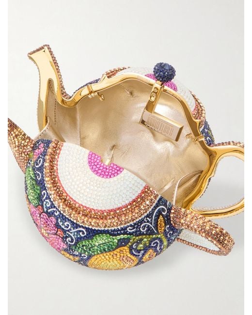 Judith Leiber Gray Teapot Crystal-Embellished-Tone Clutch
