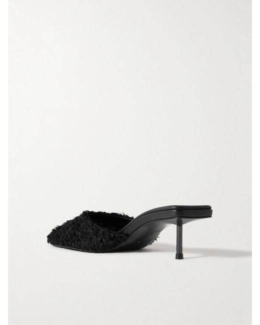 St. Agni Black Fleece Mules