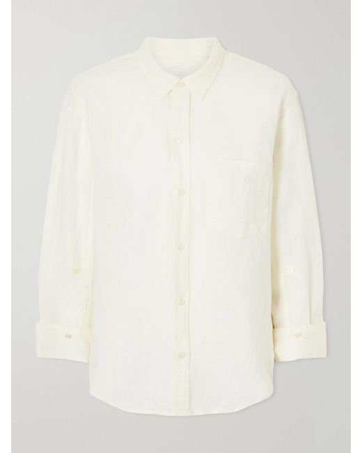 Citizens of Humanity Natural Kayla Shrunken Linen Shirt