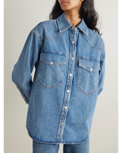 Agolde Blue Lotta Organic Denim Shirt