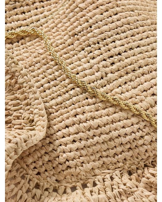Loeffler Randall Natural Mavis Ruffled Raffia Shoulder Bag