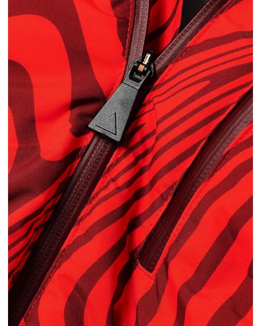 Aztech Mountain Red Minnie Nuke Hooded Printed Quilted Down Ski Jacket
